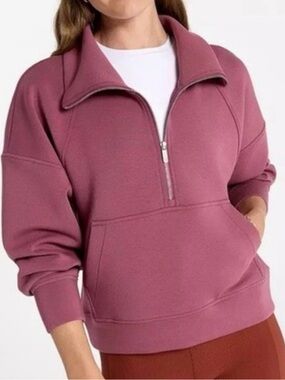 Calia  Half-Zip Pullover Sweatshirt - Dusty Rose mauve